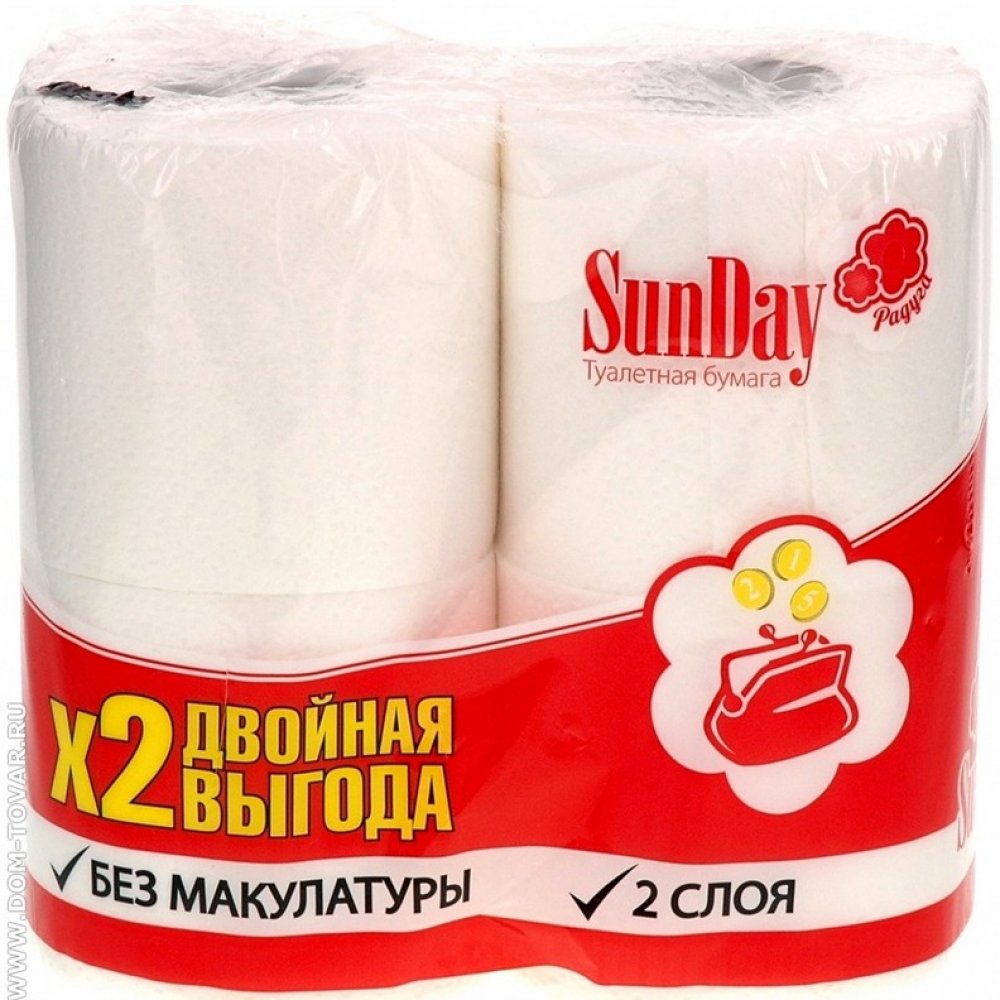 Sunday 2. Sunday туалетная бумага 24шт 2х слойная. Бумага туалетная Sunday 2сл., 4шт (1*24). Туалетная бумага Sunday 2сл., 4 шт/уп. Полотенца бумажные Sunday 2 сл 2 шт /30.